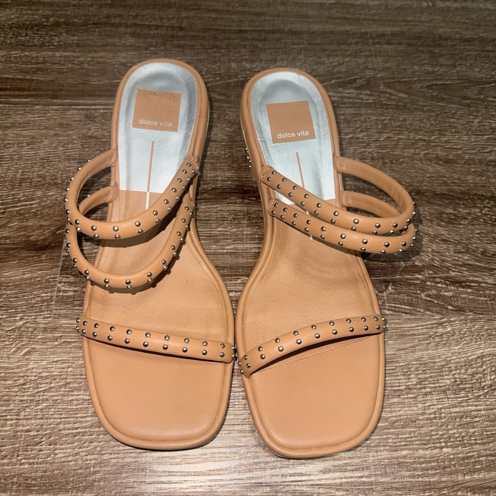 Dolce Vita Camel Studded Sandals